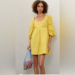 Staud Sophie Yellow Dress Size XS